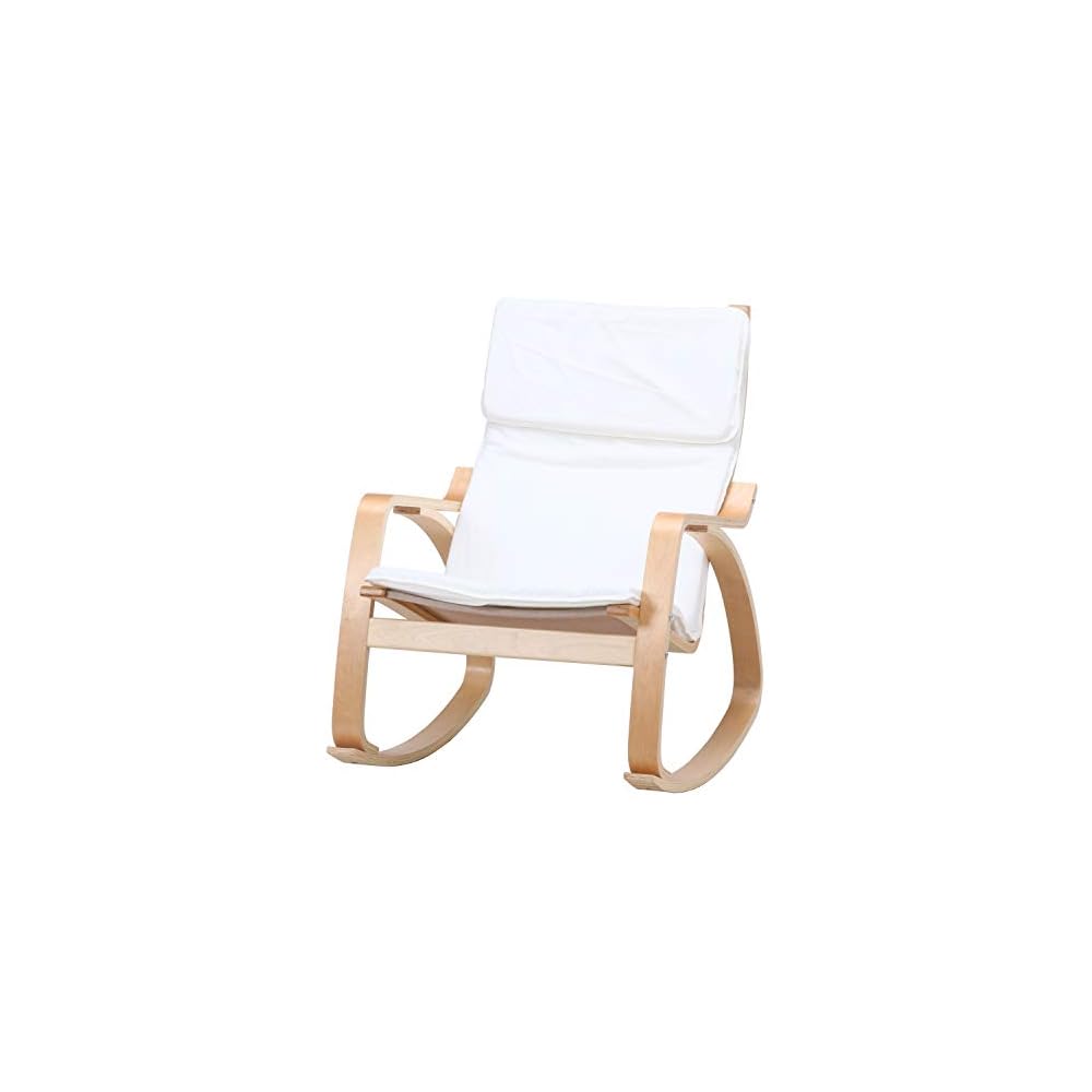 Fuji Boeki 40817 Relaxing Rocking Chair, 1 Seater, Width 26.4 x Depth 37.8 x Height 35.4 inches (67 x 96 x 90 cm), Ivory, Wood,