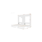 GOWE Dual Twin Size Wall Murphy Beds with Cabinets and Shelves, White(Old SKU:N820S00058K)