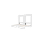 GOWE Dual Twin Size Wall Murphy Beds with Cabinets and Shelves, White(Old SKU:N820S00058K)