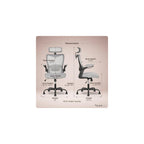 Click365 Ergonomic High Back Mesh Office Chair, Adjustable Headrest & Lumbar Support, Flip-Up Arms, Swivel Computer Desk Chair for Home Office, Gray