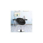 WATERJOY Swivel Vanity Chair with Back, Modern Height Adjustable Makeup Chair with Chrome Frame for Lounge Pub Bar
