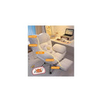 Ergonomic Recliner Gaming Chair with Lift Mechanism, Comfortable Home Office Desk Chair, Lazy Sofa for Living Room, Light Gray with Footrest, One Size