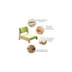 Portable Japanese Floor Chair with Back Support, Soft Low-Back Cushion Seat, Armless Lounge for Living Room, Bedroom, Bay Window, Reading, and Relaxation