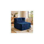 TABIT Corduroy Boneless Couch, Comfy Lazy Floor Sofa for Small Space (Blue)
