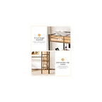 Full Loft Bed with Desk & Shelves for Teens/Adults, Guardrails, Ladder