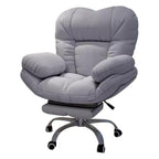 Ergonomic Recliner Gaming Chair with Lift Mechanism, Comfortable Home Office Desk Chair, Lazy Sofa for Living Room, Light Gray with Footrest, One Size