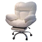 Ergonomic Recliner Gaming Chair with Lift Mechanism, Comfortable Home Office Desk Chair, Lazy Sofa for Living Room, Light Gray with Footrest, One Size