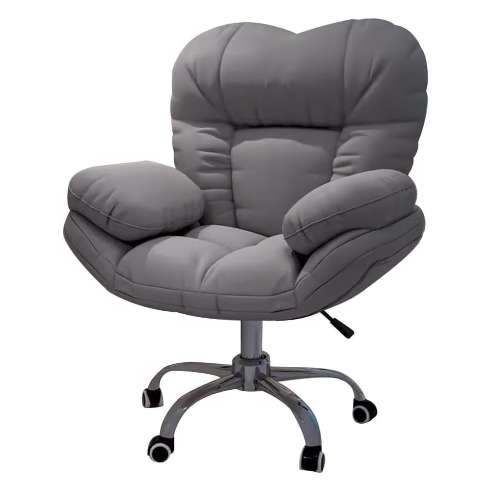 Ergonomic Recliner Gaming Chair with Lift Mechanism, Comfortable Home Office Desk Chair, Lazy Sofa for Living Room, Light Gray with Footrest, One Size
