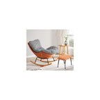 LSLYTQ Single Sofa Rocking Chair with Footstool Comfortable and Breathable Accent Chair with Arms Upholstered Seat Home Theater Seating for Living Room Waterproof and Dirt Proof Fabric