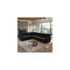 KCGKCG 118" Sleeper Sofa Bed, Sectional Couches for Living Room/Apartment, Chenille L Shaped Couch with Pull Out Couch Bed, Convertible Sectional Sofa with Rolled Arm & Nailhead Trim, Black