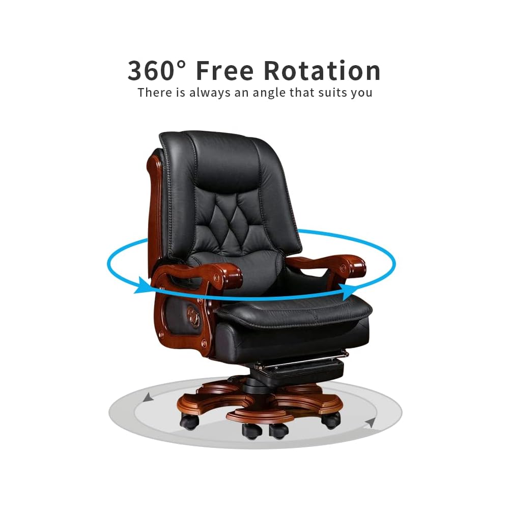 Evan Ergonomic Executive Office Chair with Heating, Ventilation and 2-Point Vibration Massage, High-Back Manager Chair, Black
