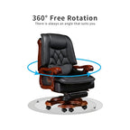 Evan Ergonomic Executive Office Chair with Heating, Ventilation and 2-Point Vibration Massage, High-Back Manager Chair, Black