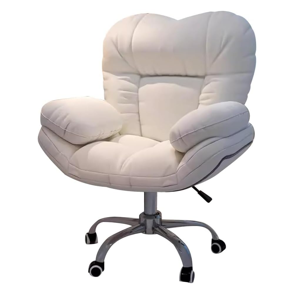 Ergonomic Recliner Gaming Chair with Lift Mechanism, Comfortable Home Office Desk Chair, Lazy Sofa for Living Room, Light Gray with Footrest, One Size