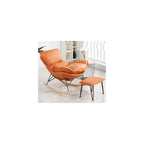 LSLYTQ Single Sofa Rocking Chair with Footstool Comfortable and Breathable Accent Chair with Arms Upholstered Seat Home Theater Seating for Living Room Waterproof and Dirt Proof Fabric