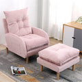 Adjustable Recliner Sofa Chair with Footstool - 3-Position Lounge Armchair for Living Room & Bedroom, Supports 150KG, Comfortable Reclining Armchair for Relaxation