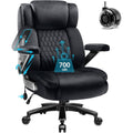 OFIKA 700LBS Heavy Duty Big&Tall Office Chair, 5D Flip Arms & Lumbar | Executive Chair,Dual Rubber Casters,Adjustable Lumbar Support,Thick Padded Seat,Sturdy Steel Frame,Computer Office Use